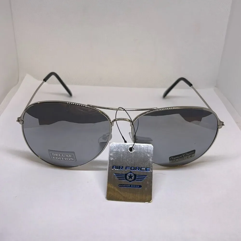 Air Force Aviator Mens Mirrored Sunglasses